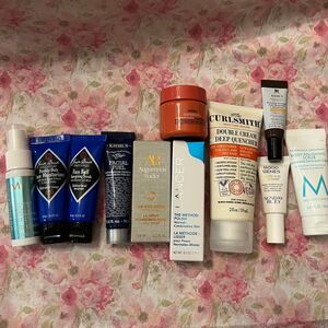 Curlsmith, Moroccan oil Frizz Shield, Sunday Riley Good Genes, Aveda 11 pc set